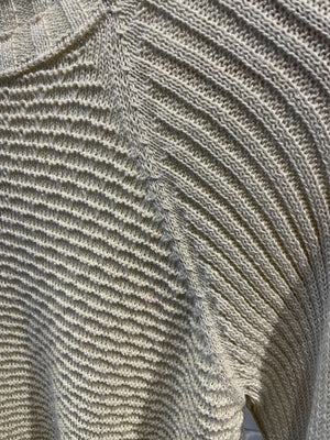 Sparkling cotton cashmere raglan