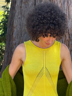 Yellow Mesh Dress
