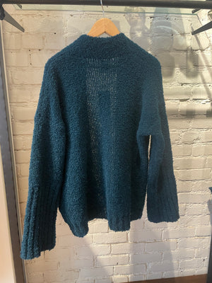 Peacock Bouclé Cardigan