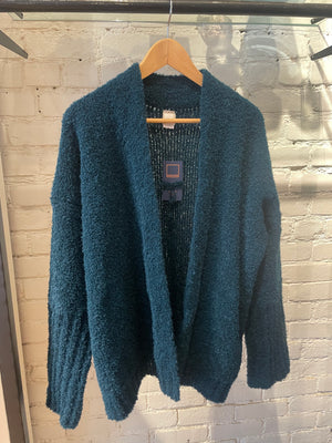 Peacock Bouclé Cardigan