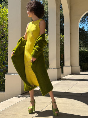 Yellow Mesh Dress