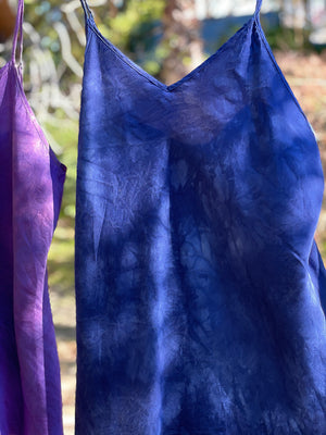 Hand dyed silk cami