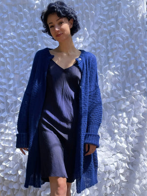 Long Sweetheart Cardy - Electric Blue