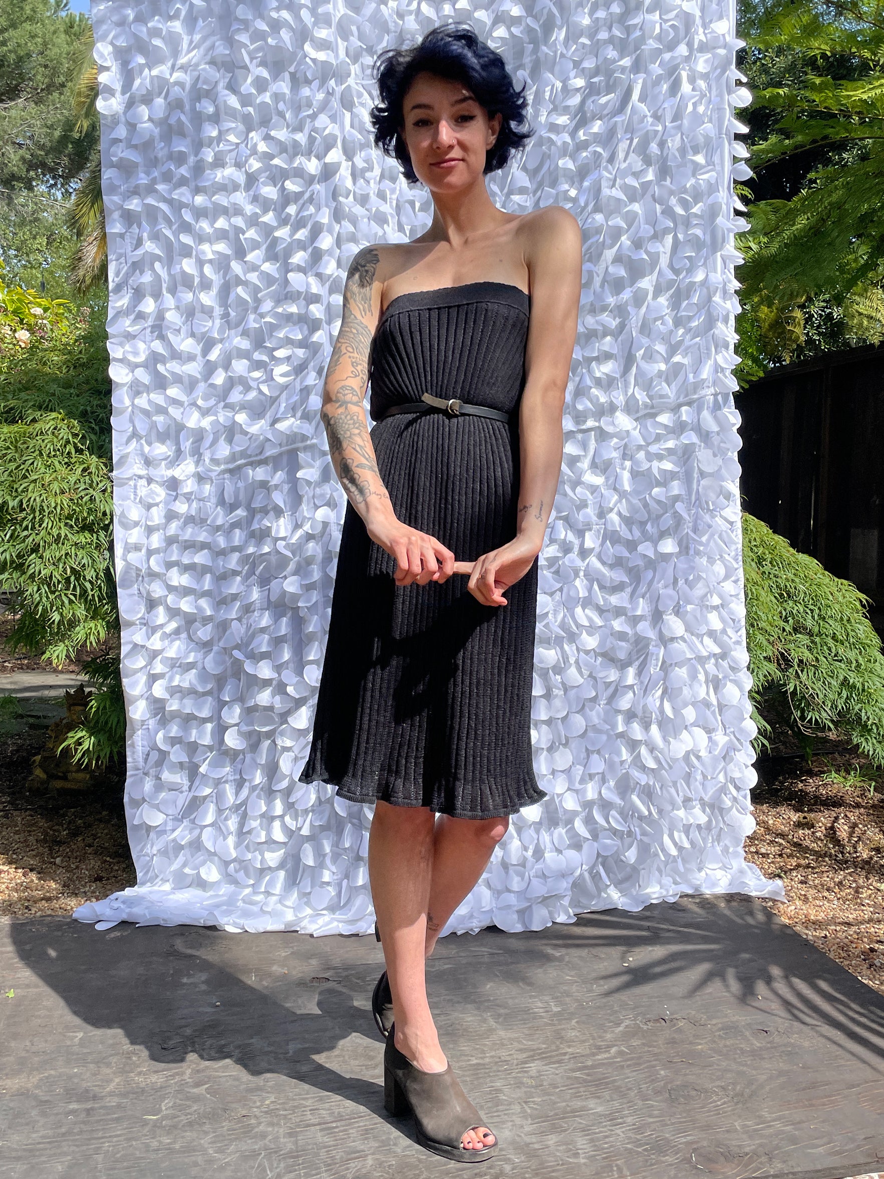 Strapless Ribbed Dress